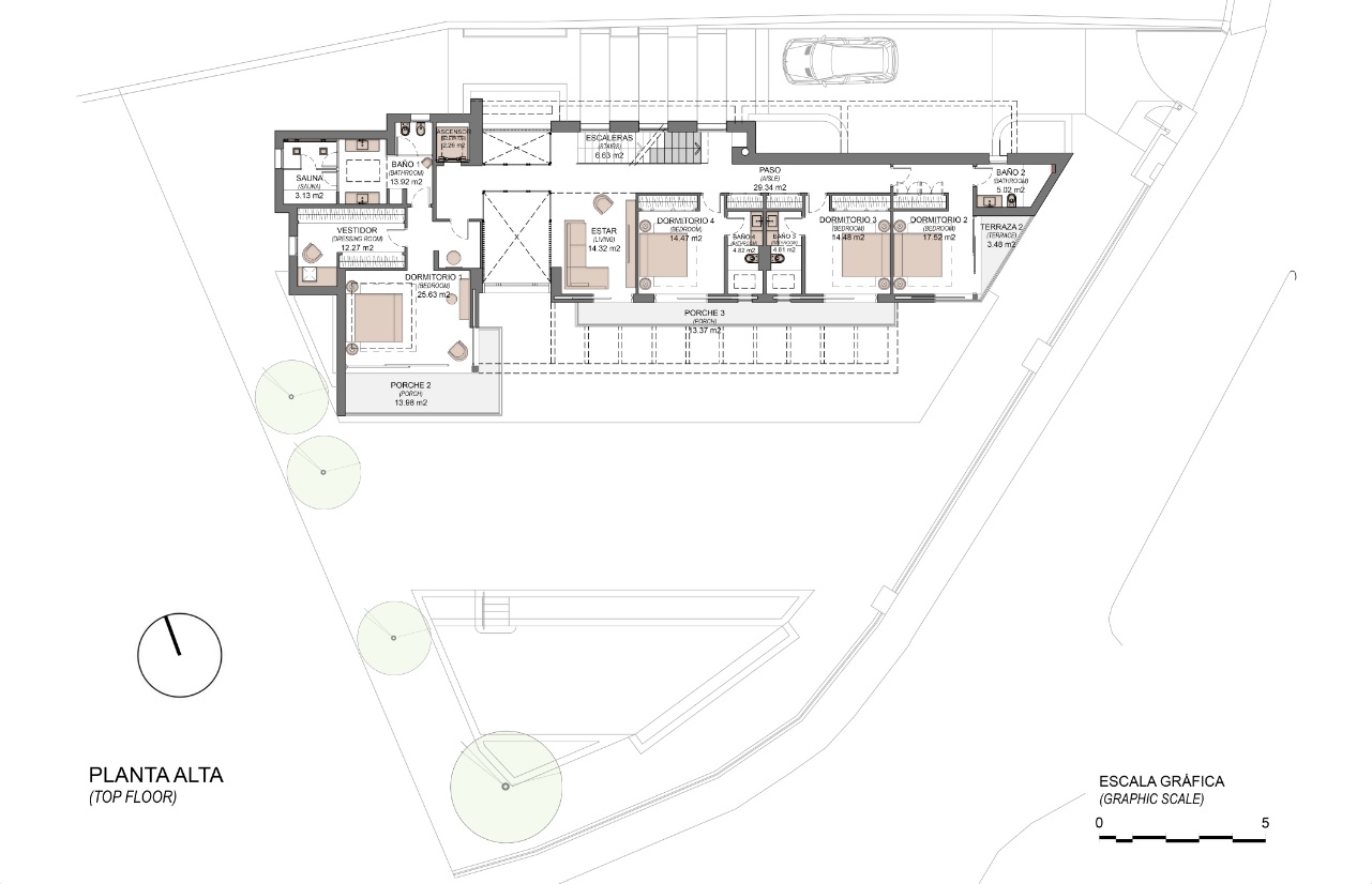 First floor master suite architectural plan layout